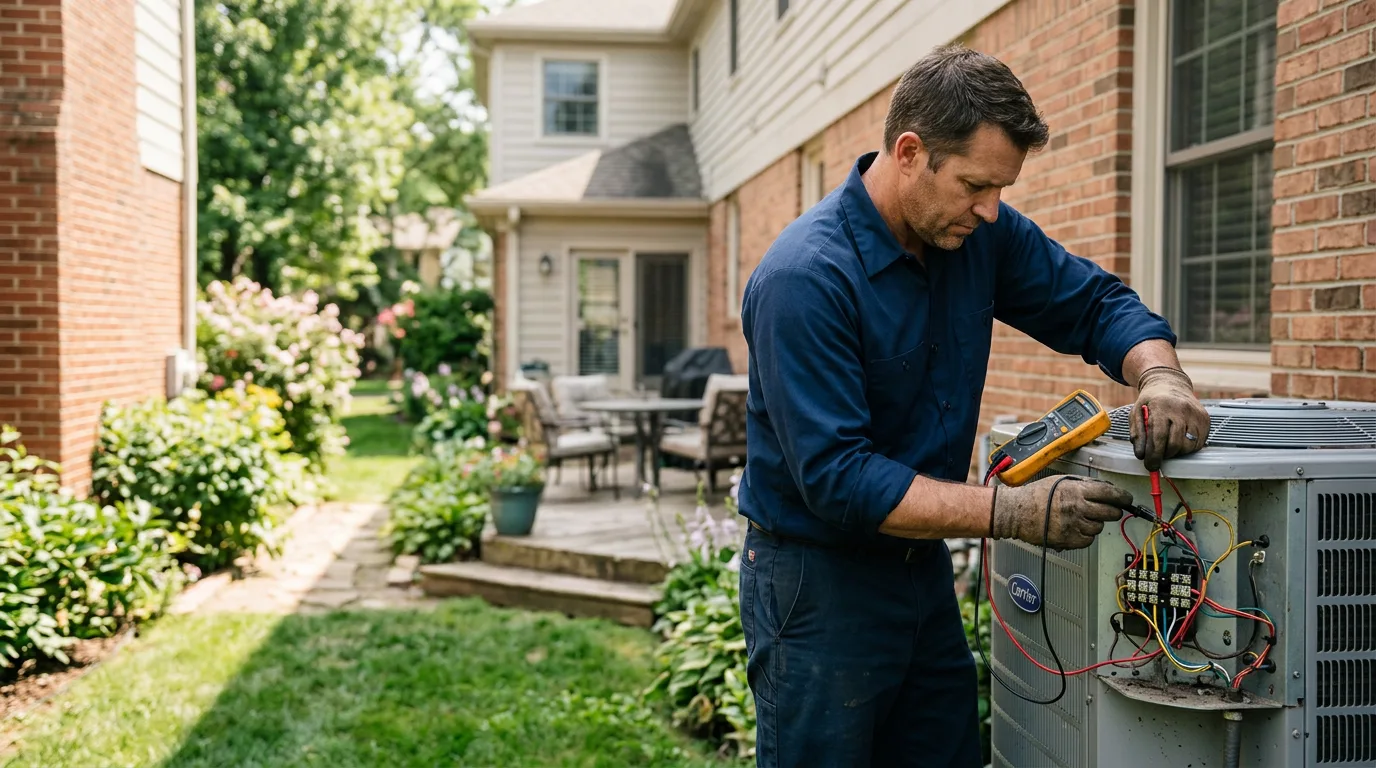HVAC technician working near Hartland, MI